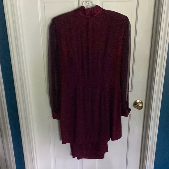 Vintage Blazer with Sheer Accents and Matching Mini Dress - Picture 4 of 6